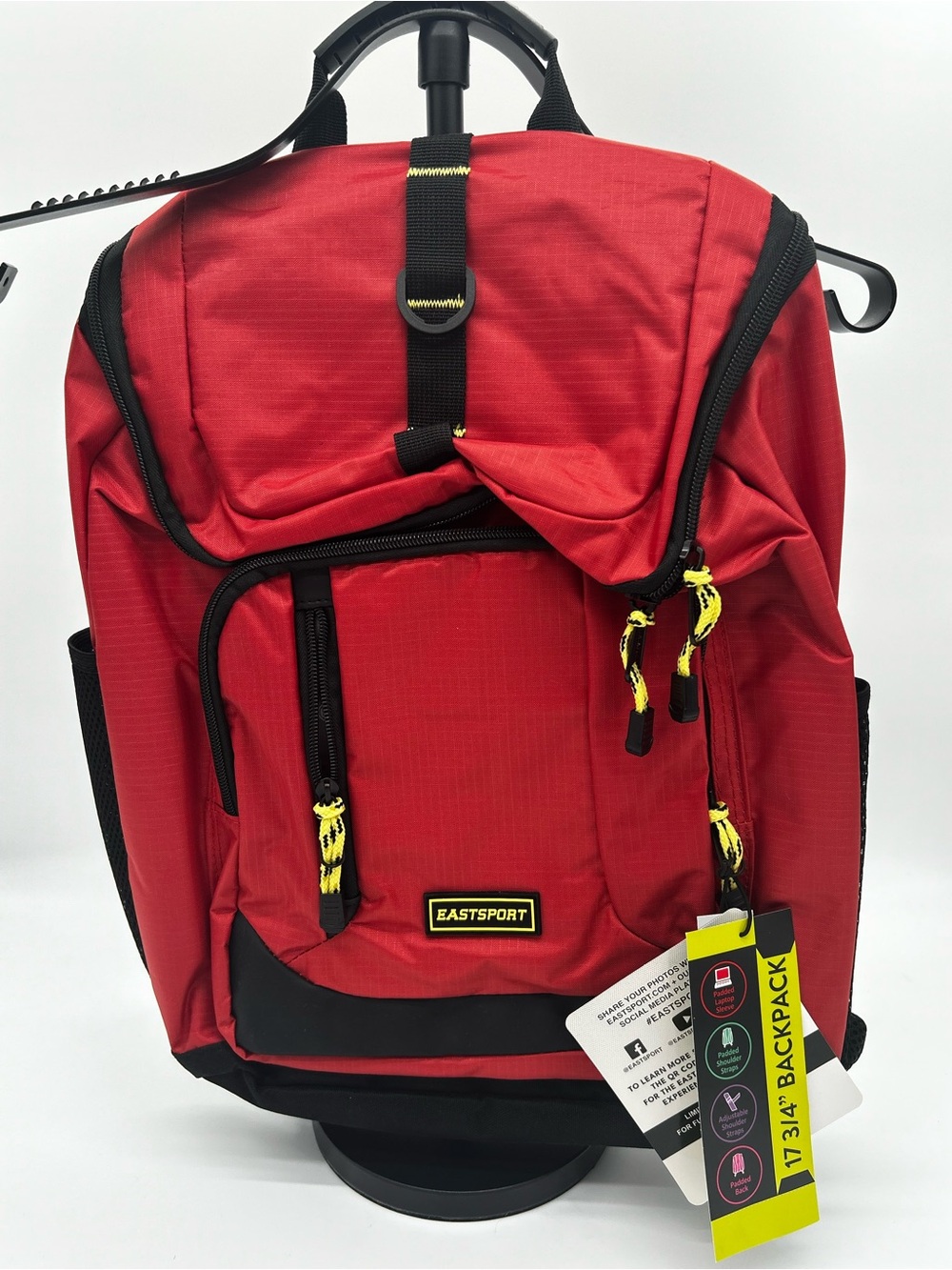 Eastsport Red Men's Backpack with Yellow Accents NWT